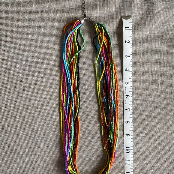 Multicolor Beaded Necklace - Picture 2 of 3